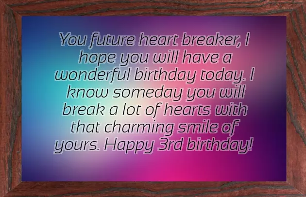 Birthday Wishes To A Three Year Old Boy Birthday Wishes To A Three Year Old Boy