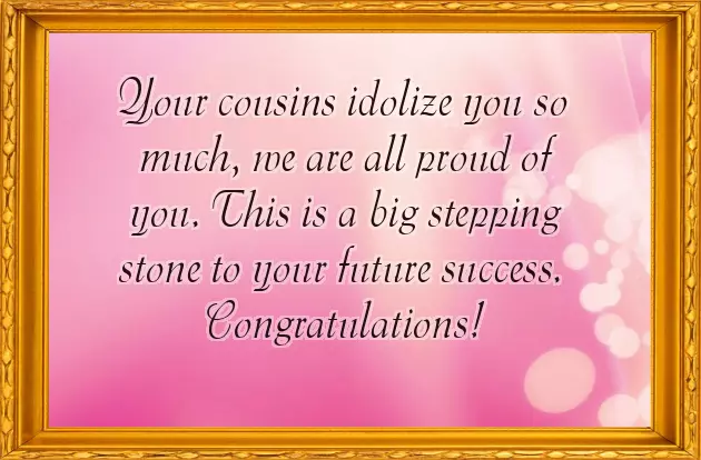 Congratulations To Your Daughter And To The Proud Parents