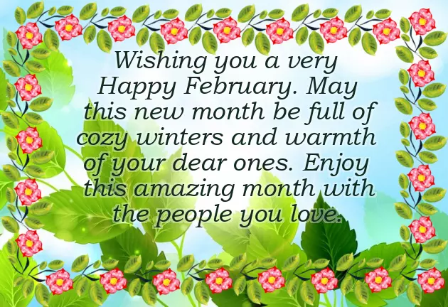 February New Month Message February New Month Message