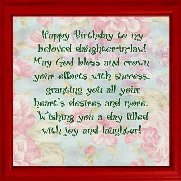 Happy Birthday Daughter In Law To Be
