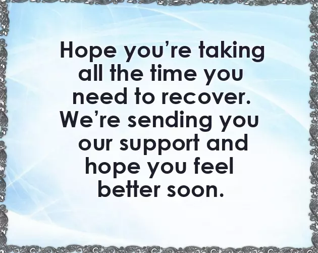 Speedy Recovery Speedy Recovery