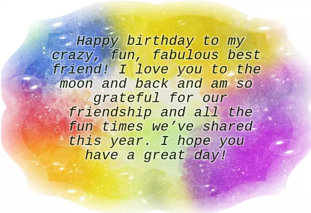 Best Birthday Wish For Friend Girl