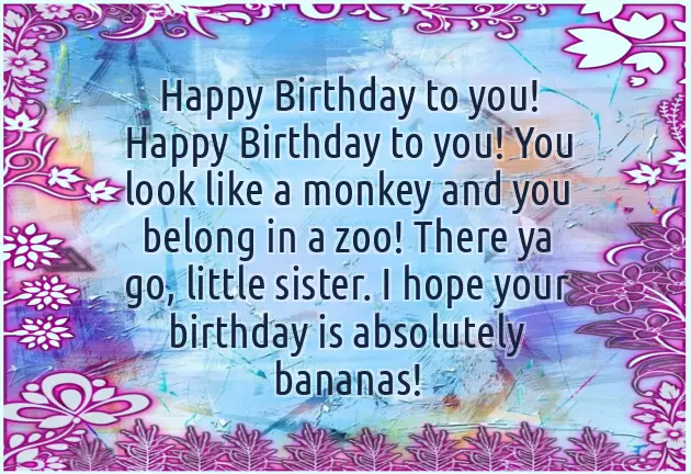 Birthday Lines For Little Sister Birthday Lines For Little Sister