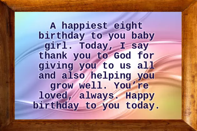 Birthday Wishes For 8 Year Old Son