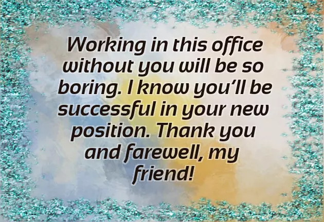 Wishing Someone Well On New Job