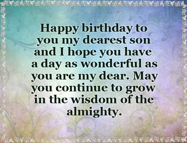 Spiritual Birthday Wishes For Son