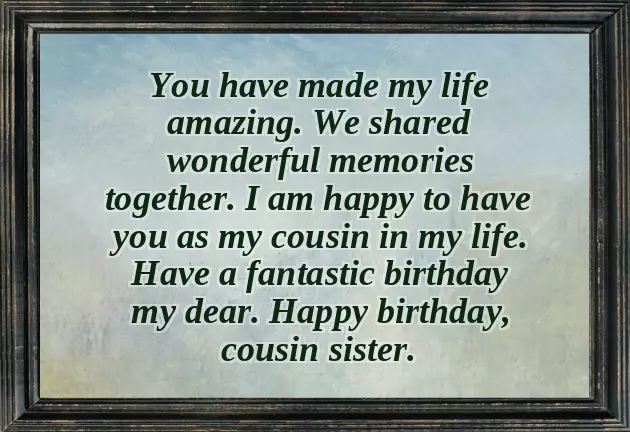 Cousin Sister Birthday