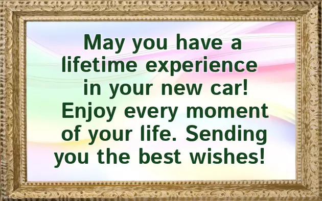 Congratulations For A New Car