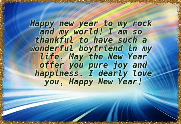New Year Greetings To Boyfriend