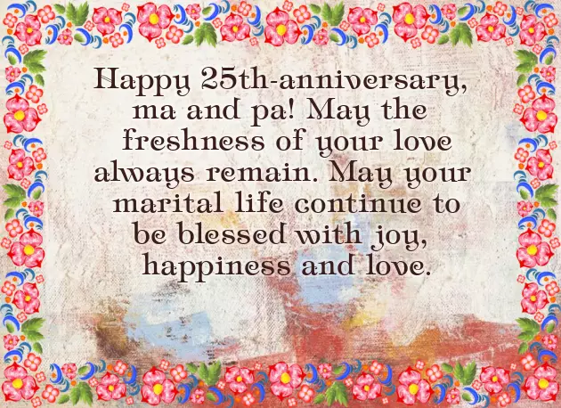 Silver Jubilee Wishes For Couple Silver Jubilee Wishes For Couple