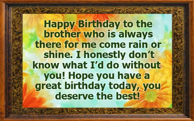 Best Birthday Wishes For Best Brother