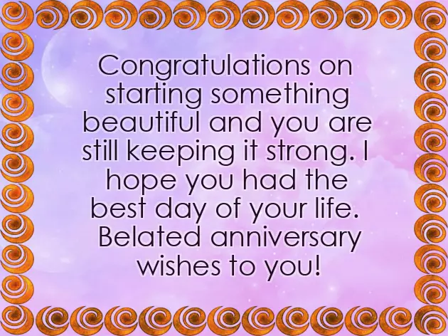 Belated Anniversary Belated Anniversary