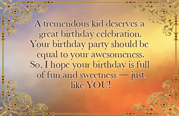 Birthday Wishes For Kid Friend