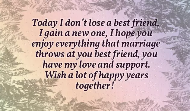 Congratulations Message For Best Friend Wedding