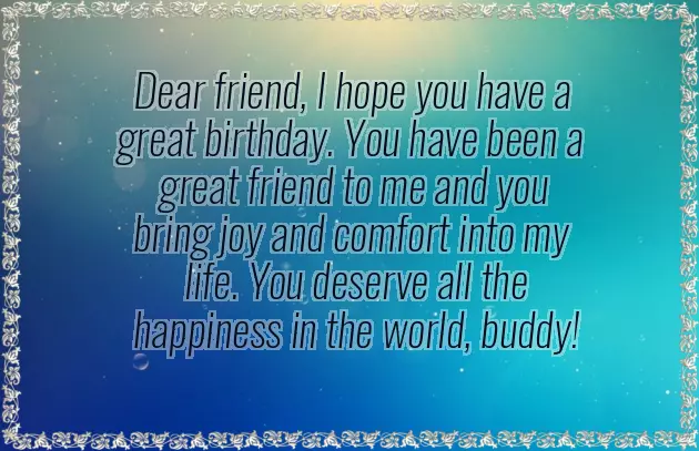 Happy Birthday Wish Friend Boy