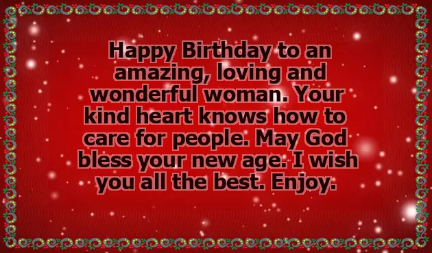 Happy Birthday For A Wonderful Woman