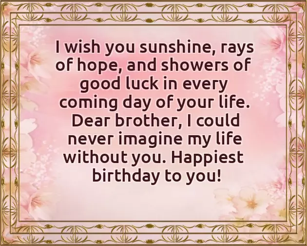 I Want To Wish My Brother Happy Birthday