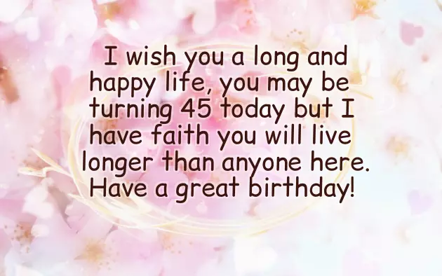 Happy 45Th Birthday Happy 45Th Birthday