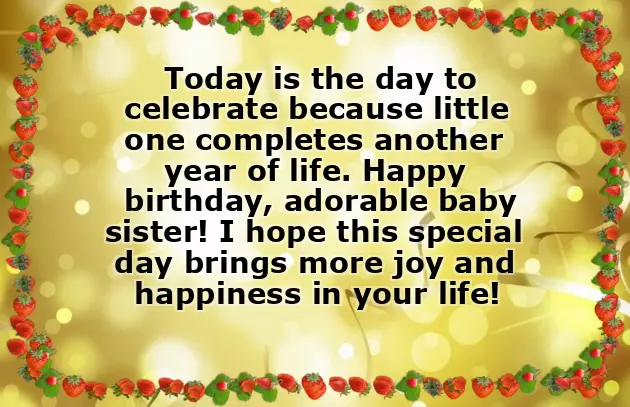 Birthday Wishes For Little Baby Sister Birthday Wishes For Little Baby Sister