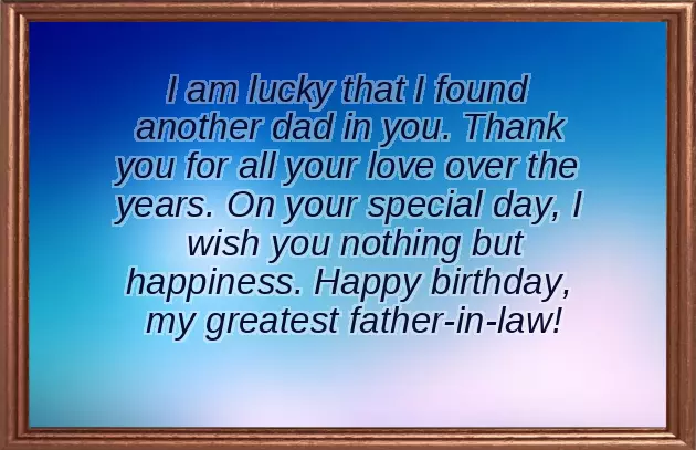 Father In Law Birthday Wishes Quotes