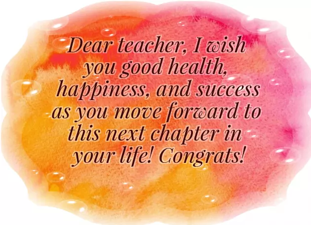 Retirement Wishes In English