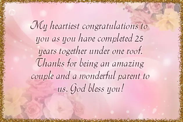 Silver Wedding Anniversary Greetings Silver Wedding Anniversary Greetings