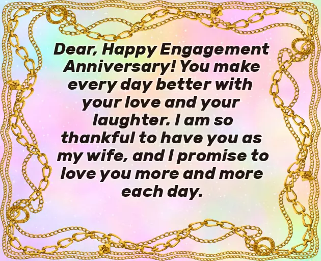 Happy Engagement Anniversary For Husband
