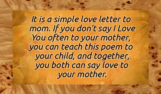 Nice Poems For Moms Nice Poems For Moms