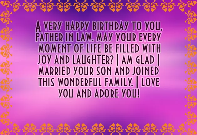 Father In Law Birthday Wishes Quotes