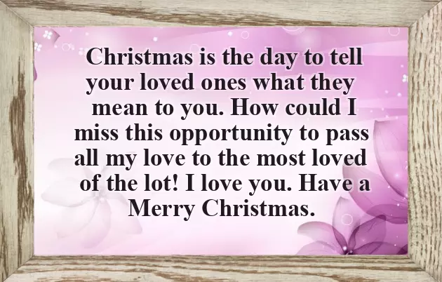 Merry Christmas To The One I Love Merry Christmas To The One I Love