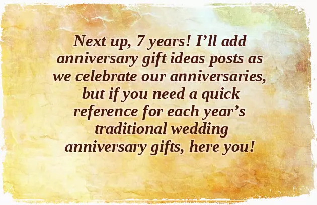 6 Year Wedding Anniversary Gift 6 Year Wedding Anniversary Gift