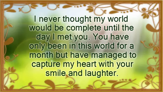 1 Month Old Baby Wishes 1 Month Old Baby Wishes