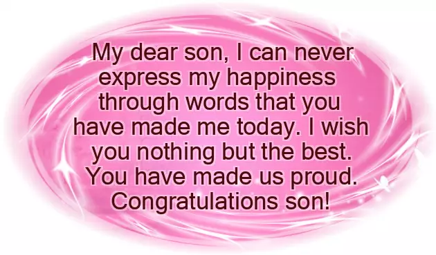 Congratulation Message For Honor Son Congratulation Message For Honor Son