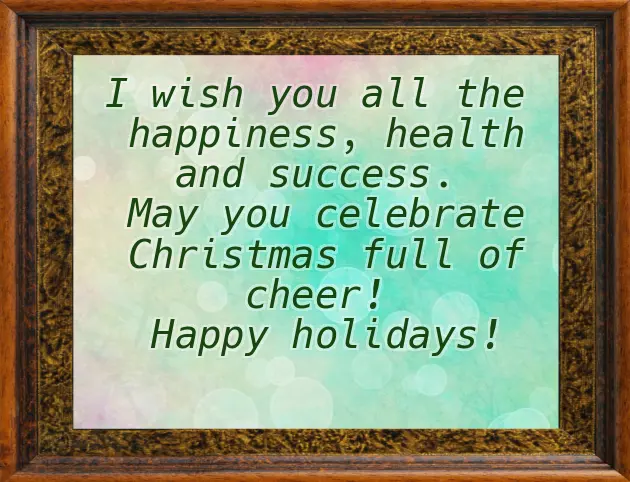 Merry Christmas Message To All Merry Christmas Message To All