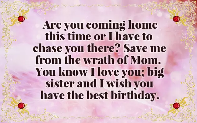 Short Funny Birthday Wishes For Sister Short Funny Birthday Wishes For Sister