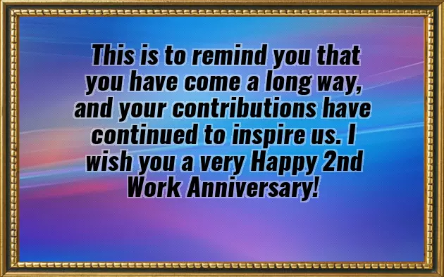 Congratulations 2 Years Work Anniversary Congratulations 2 Years Work Anniversary