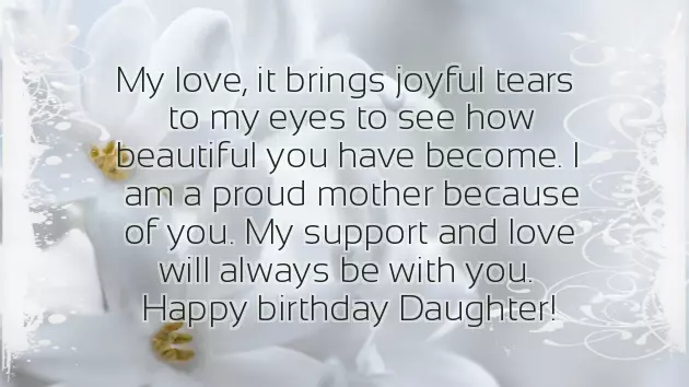 Beautiful Words For Daughter Birthday