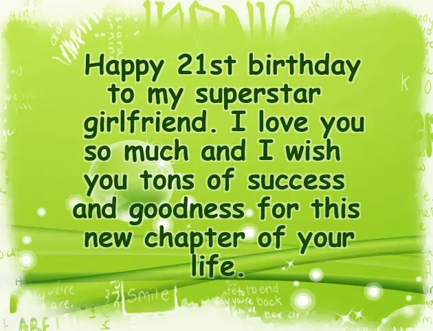 Happy 21St Birthday To My Girlfriend