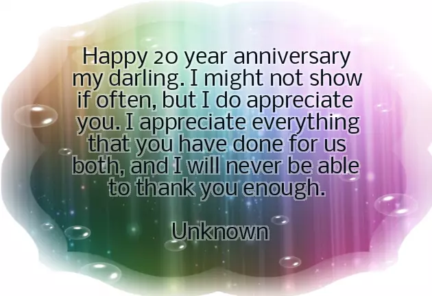 20Th Wedding Anniversary Quotes 20Th Wedding Anniversary Quotes