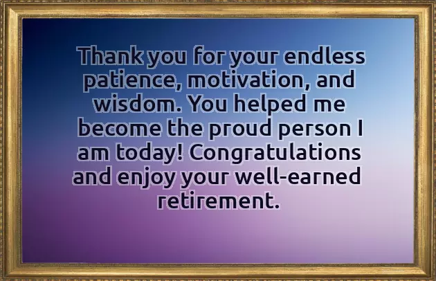 Retirement Wishes In English