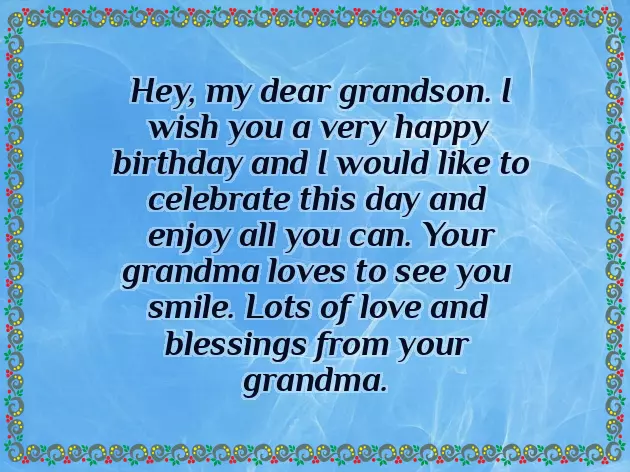 Congratulations For Grandson