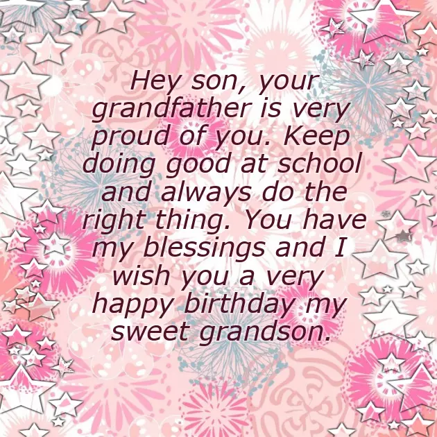 Congratulations For Grandson