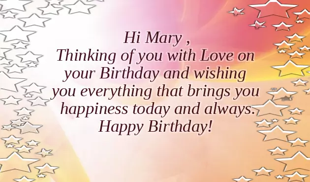Happy Birthday Dear Mary Happy Birthday Dear Mary