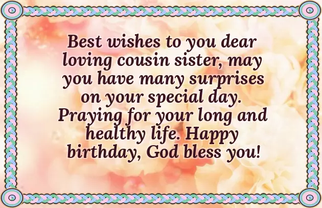 Happy Birthday Best Cousin Sister Happy Birthday Best Cousin Sister