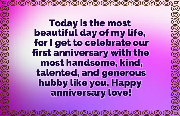 1St Year Anniversary Wishes For Husband 1St Year Anniversary Wishes For Husband