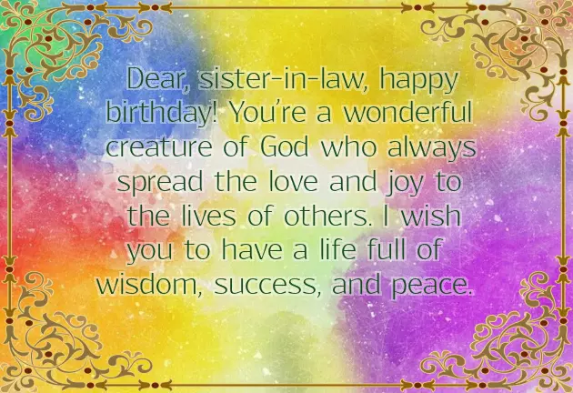 Wishes To Sister In Law Wishes To Sister In Law