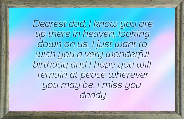 Birthday Wishes For Expired Father