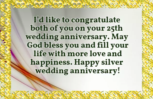 Silver Wedding Anniversary Greetings Silver Wedding Anniversary Greetings