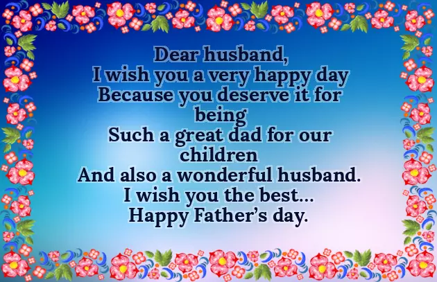 Happy Fathers Day Greetings To Husband